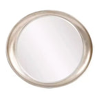 Specchio da parete ovale con cornice metallica 39"x35" Argento caldo
