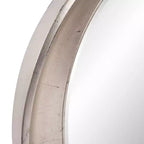Specchio da parete ovale con cornice metallica 39"x35" Argento caldo
