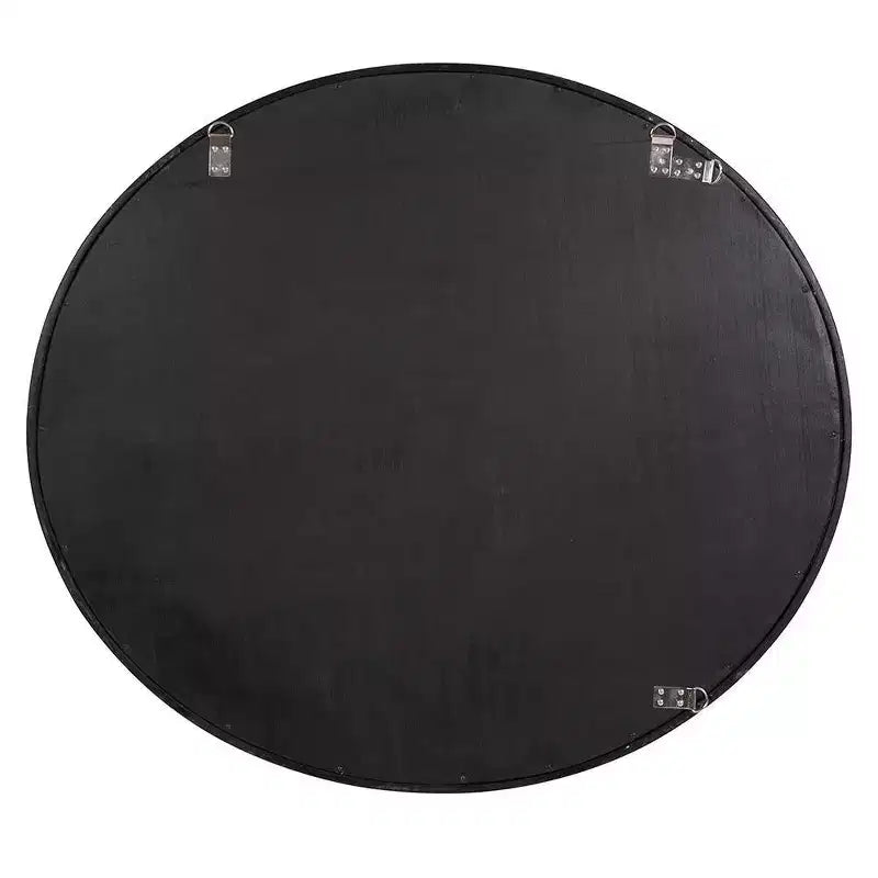 Specchio da parete ovale con cornice metallica 39"x35" Argento caldo