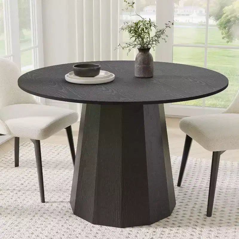 PexFix 46 Round Solid Wood Dining Table Kitchen Tables