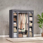 Organizzatore per Vestiti 59 x 17.7 x 69 Pollici, Armadio Portatile per Camera da Letto con Rivestimento in Tessuto Non Tessuto, 12 Scomparti per Abbigliamento