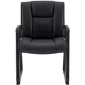 Premium Top Grain, Genuine Leather Waiting Room Chair with Sled Base