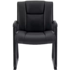 Premium Top Grain, Genuine Leather Waiting Room Chair with Sled Base