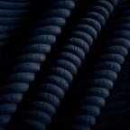 Divano componibile a L in velluto a coste con pouf contenitore e 4 cuscini decorativi