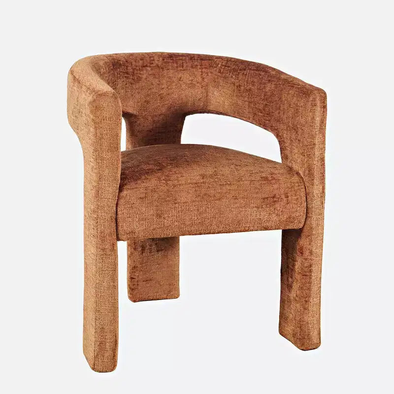 Poltrona scultorea imbottita in tessuto jacquard moderno di lusso
