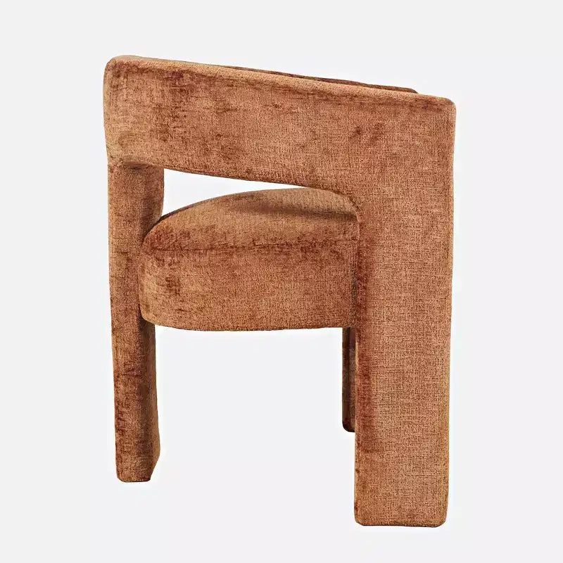 Poltrona scultorea imbottita in tessuto jacquard moderno di lusso