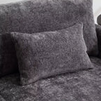 Divanetto vintage in ciniglia, divano a 2 posti imbottito di metà secolo per soggiorno, divano con gambe in legno marrone per camera da letto