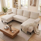 Divano Sezionale, Divano a U con Doppia Chaise Longue