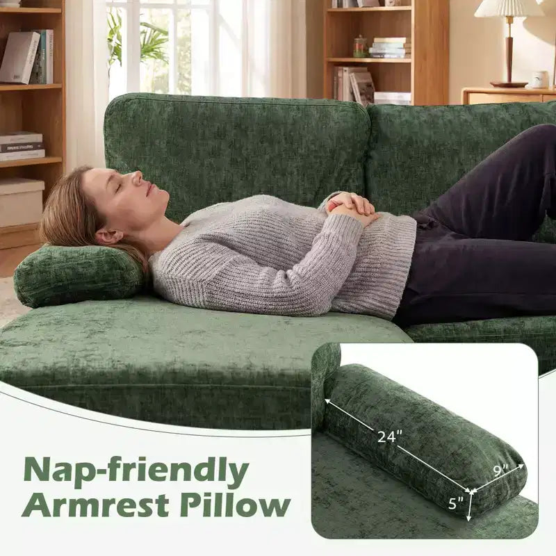 Divano Sezionale, Divano a U con Doppia Chaise Longue