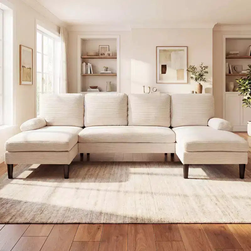 Divano Sezionale, Divano a U con Doppia Chaise Longue