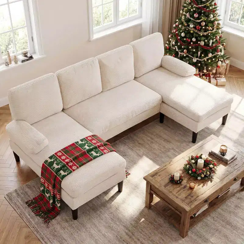 Divano Sezionale, Divano a U con Doppia Chaise Longue
