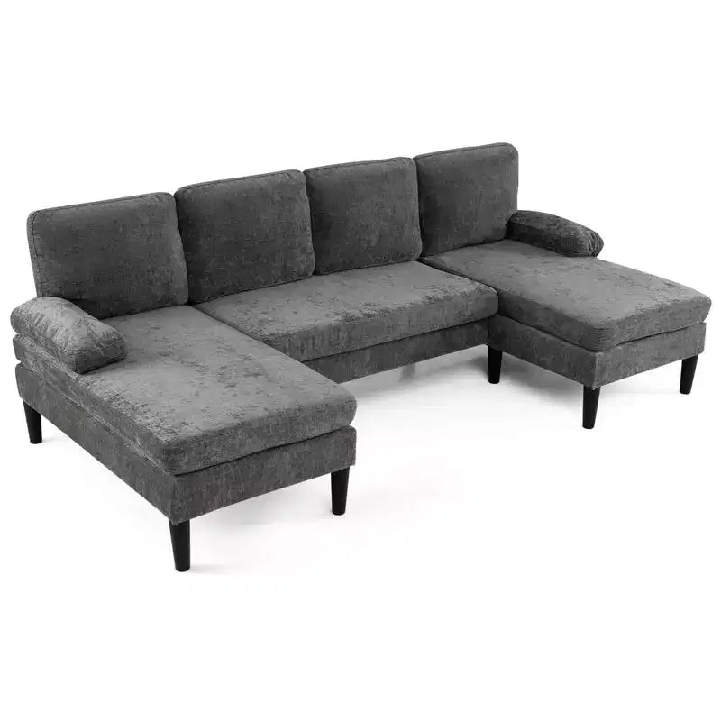 Divano Sezionale, Divano a U con Doppia Chaise Longue