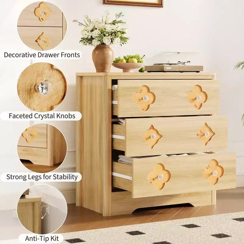 Cassettiera alta scanalata con maniglie in metallo, grande armadio contenitore per camera da letto spazioso organizzatore per vestiti per asilo nido soggiorno