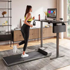 Scrivania elettrica regolabile in altezza Sit-to-Stand con borsa portaoggetti, preimpostazioni di memoria, postazione di lavoro ergonomica per ufficio a casa, 122 cm, nera