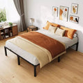 Queen Size Metal Bed Frame, Platform Bed Frame with Heavy Duty Steel Slats, Under Bed Storage, No Box Spring Needed, Easy Assembly