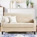 Dyonery Modern Loveseat Sofa  Solid Wood Frame & Soft Upholstery with Spring Cushion, Deep Seat Compact Couch for Bedroom, Living Room