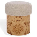 Tobianna Boucle & Burl Ottoman - SFV5149 - Safavieh Couture