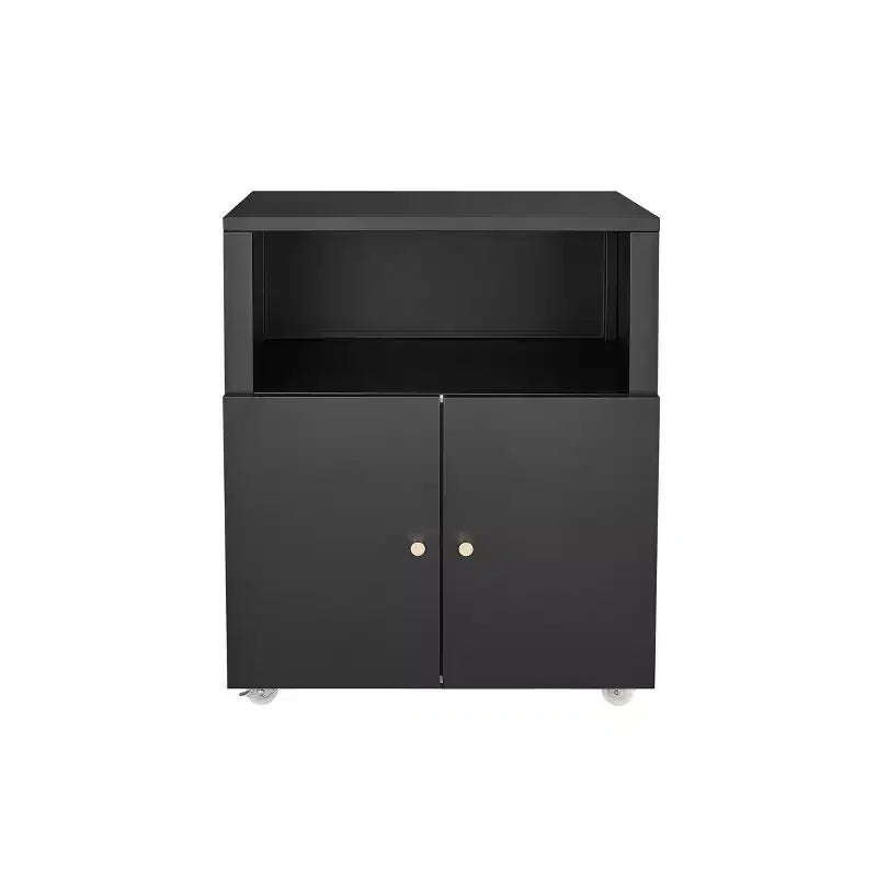 Supporto per stampante in metallo con spazio di archiviazione, mobile per stampante resistente con rotelle e ante, tavolo grande per stampante con ruote per fotocopiatrice e fax da ufficio