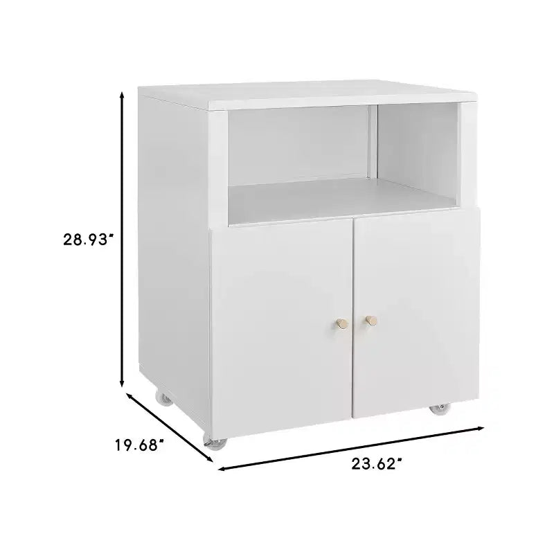 Supporto per stampante in metallo con spazio di archiviazione, mobile per stampante resistente con rotelle e ante, tavolo grande per stampante con ruote per fotocopiatrice e fax da ufficio