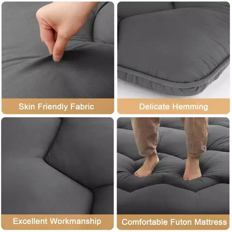 Materasso Futon, Materasso Giapponese Pieghevole Portatile, Materassino da Pavimento Arrotolabile