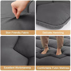 Materasso Futon, Materasso Giapponese Pieghevole Portatile, Materassino da Pavimento Arrotolabile