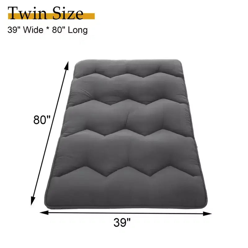 Materasso Futon, Materasso Giapponese Pieghevole Portatile, Materassino da Pavimento Arrotolabile