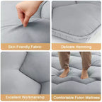 Materasso Futon, Materasso Giapponese Pieghevole Portatile, Materassino da Pavimento Arrotolabile