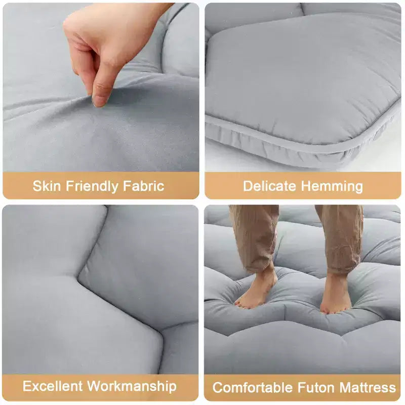 Materasso Futon, Materasso Giapponese Pieghevole Portatile, Materassino da Pavimento Arrotolabile
