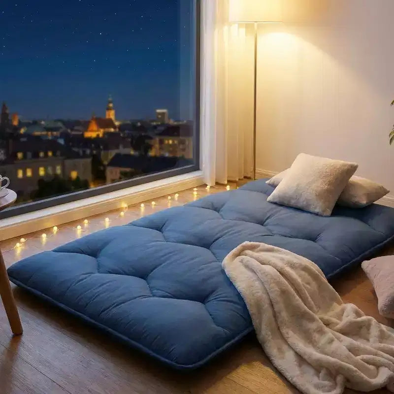 Materasso Futon, Materasso Giapponese Pieghevole Portatile, Materassino da Pavimento Arrotolabile