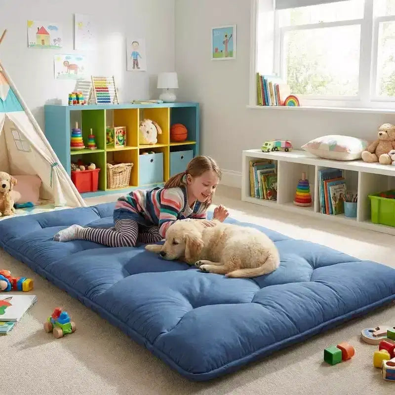 Materasso Futon, Materasso Giapponese Pieghevole Portatile, Materassino da Pavimento Arrotolabile