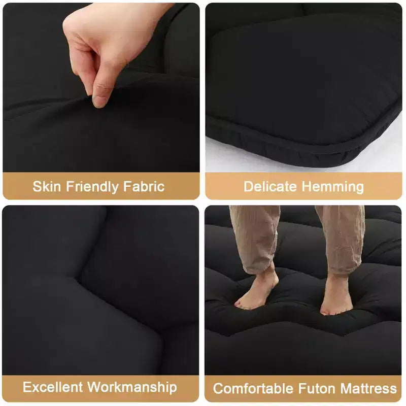 Materasso Futon, Materasso Giapponese Pieghevole Portatile, Materassino da Pavimento Arrotolabile