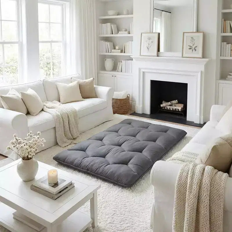 Materasso Futon, Materasso Giapponese Pieghevole Portatile, Materassino da Pavimento Arrotolabile