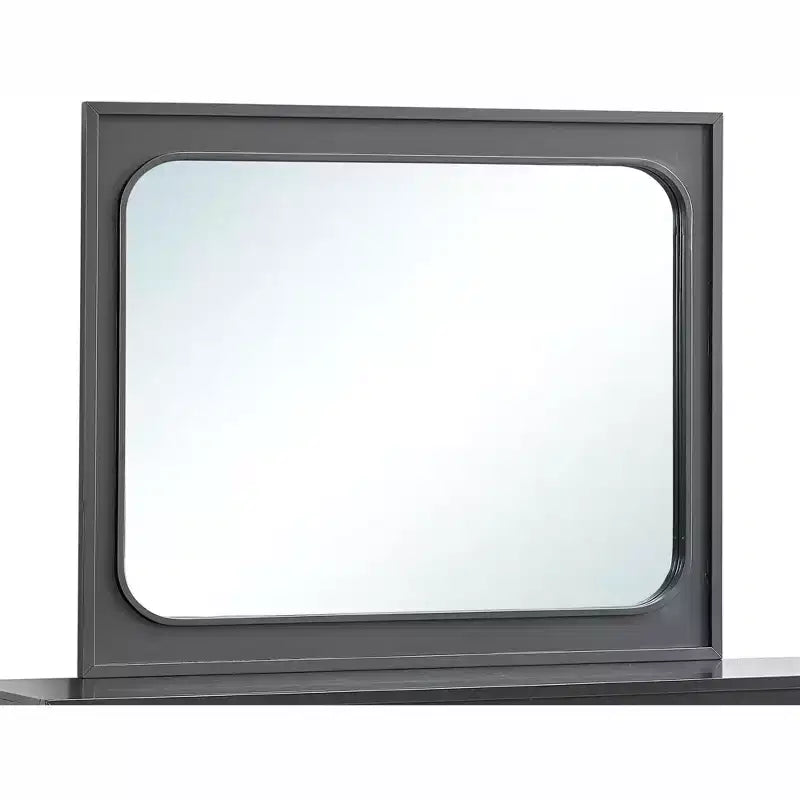 Specchio per comò Wave, 45" L x 36" H, cornice in legno rettangolare color wengé