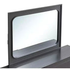 Specchio per comò Wave, 45" L x 36" H, cornice in legno rettangolare color wengé