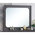 Specchio per comò Wave, 45" L x 36" H, cornice in legno rettangolare color wengé