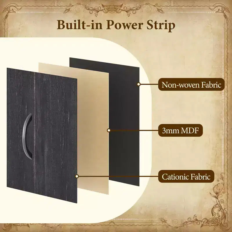 Cassettiera in Tessuto con Struttura in Legno, Grande Armadio Contenitore con Telaio in Metallo per Soggiorno Camera da Letto 100 x 30 x 123 cm Nero