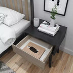 Comodino in legno massello con cassetto portaoggetti, tavolino moderno piccolo