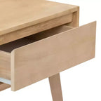 Comodino in legno massello con cassetto portaoggetti, tavolino moderno piccolo