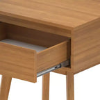 Comodino in legno massello con cassetto portaoggetti, tavolino moderno piccolo