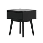 Comodino in legno massello con cassetto portaoggetti, tavolino moderno piccolo
