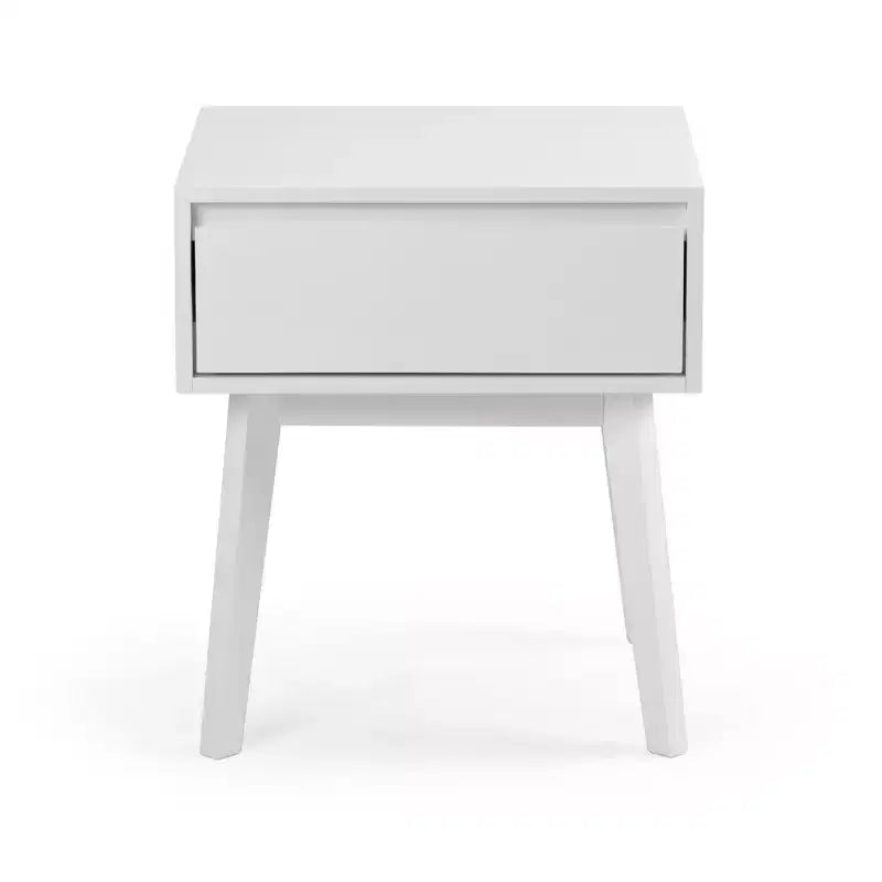 Comodino in legno massello con cassetto portaoggetti, tavolino moderno piccolo