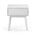 Comodino in legno massello con cassetto portaoggetti, tavolino moderno piccolo