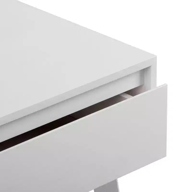 Comodino in legno massello con cassetto portaoggetti, tavolino moderno piccolo