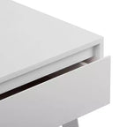 Comodino in legno massello con cassetto portaoggetti, tavolino moderno piccolo