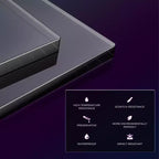 GTG-L60 Pro, Scrivania da gaming regolabile in altezza 60x23 con piano in vetro