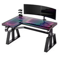 GTG-L60 Pro, Scrivania da gaming regolabile in altezza 60x23 con piano in vetro